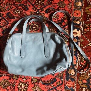 Fossil Blue Leather Handbag